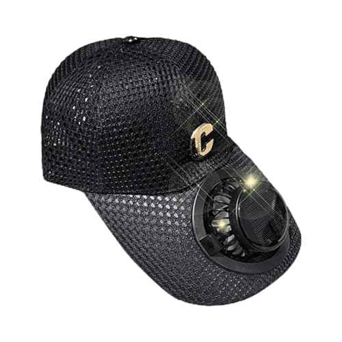 Casquette de baseball solaire avec ventilateur réglable à 3 vitesses pour femme