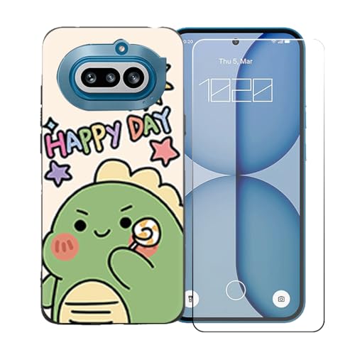 CongJiaLingXi�P�[�X�K�p �� Nothing Phone 4a (6.78") �K�p �� �d�����ꂽ�K���X�X�N���[���v���e�N�^�[�A�_�炩���V���R�[���V�F���o���p�[�h�Ռ�TPU�ی�J�o�[�������,LLM49