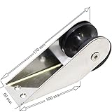 kompakte Ausführung bootsshop in Bad Ischl Bugrolle Edelstahl 170 x 50 mm lang mit 3 Montagebohrungen (AVBI)