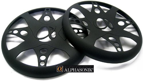 Alphasonik Pgr08Rb 8" Black Excursion Grilles Pair #TOP3