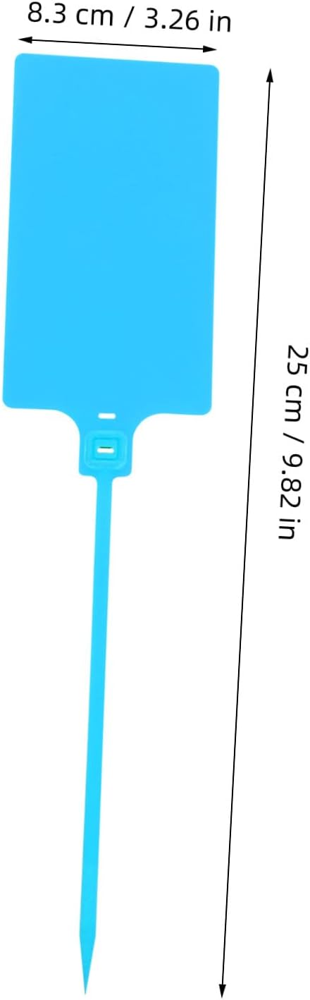 Holibanna 100pcs Blue Plastic Shipping Labels with Wire, 5.8x100mm Sturdy Cable Tags for Industrial Packaging and Luggage Labeling
