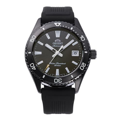 Orient Sports Mako AC0Q - Reloj de Pulsera para Hombre, automático, Manual, Impermeable, 40 mm, Silicona Negra, Deportivo