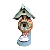 Wooden Cute Hand Painted Teapot Bird House Feeder Outdoor Hummingbird Hook Supplies Garden Hanging F
