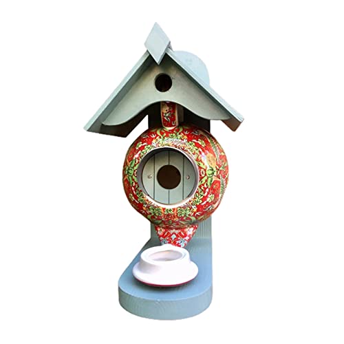 Wooden Cute Hand Painted Teapot Bird House Feeder Outdoor Hummingbird Hook Supplies Garden Hanging Feeder Drinker Bowls A3S6 Pet #TOP17