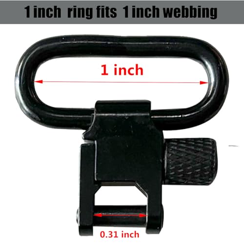 Huntpal 1 Inch Gun Sling Swivels Mounts Set For Rifle Sling Shotgun Sling thumb #1