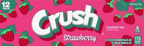 sodalicious candy crush soda saga - Crush Strawberry Soda, 12oz (pack of 12)