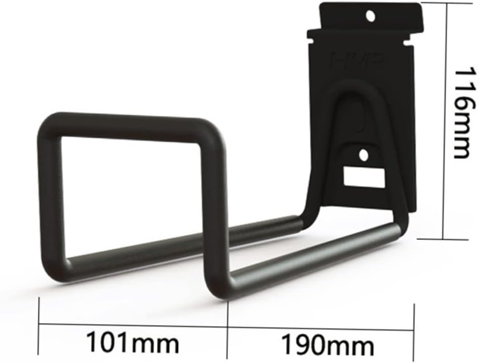 KICHOUSE 2pcs Wall Mount Bike Hooks Flip-up Storage Rack for Garage Home Heavy Duty Bicycle Hanger Space Saving Design for All Bike Types Black