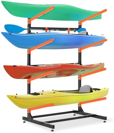 Kayak Storage Rack, Freestanding Kayak Racks for Garage, Heavy Du...