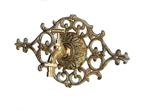 aubaho Nostalgia conexión de Agua Ornamentales de Hierro Roseta Grifo de jardín de