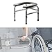 Generic Portable Commode Stool for Bathroom with Adjustable Height, Black
