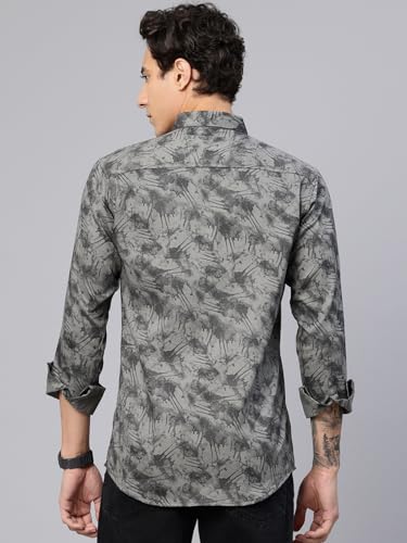 Image of Majestic Man Printed Pure Cotton Slim Fit Casual Shirt