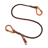 Squids 3110F(x) Tool Lanyard Dual Carabiner - 10Lbs, Standard, Gray