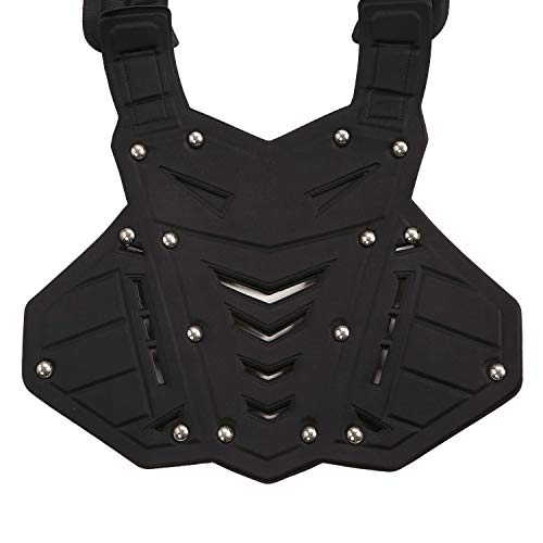 OHMOTOR Chest Back Protector Motorcycle Armor Vest Motorcycle Riding Chest Armor (Black)