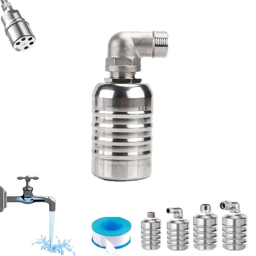 vlrbfl Scomeri 304 Stainless Steel Automatic Water Level Control Floating Valve, 3/4'' Side Water Intake, Silver, Float Valve, Water-Level-Control-Valves
