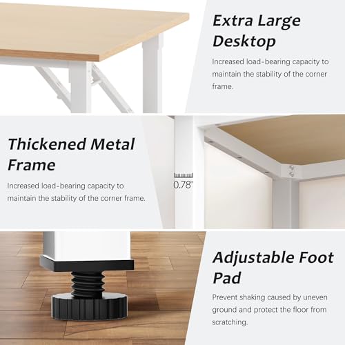 Image of Need Office Computer Desk 47.2x23.6 in Sturdy Folding Laptop Table Pink Oak