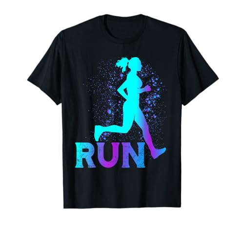 Running Runner Girls Cross Country Track Maratón Camiseta