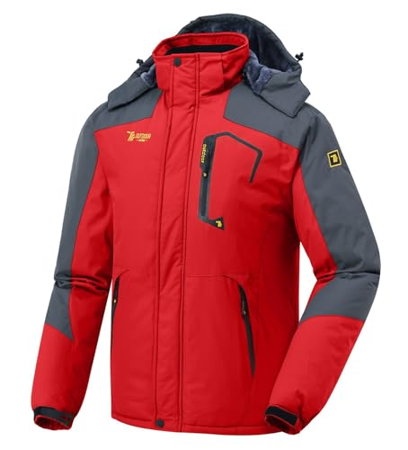 donhobo Herren Winter wasserdichte Winddichte Winterjacke Warme...