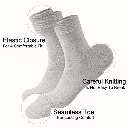 Image of J-BOX Crew Socks for Women Casual Cotton Socks Soft Breathable Dress Socks 10 Pairs