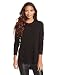 BCBGeneration Women's Side-Slit Crew Neck Boyfriend Sweater