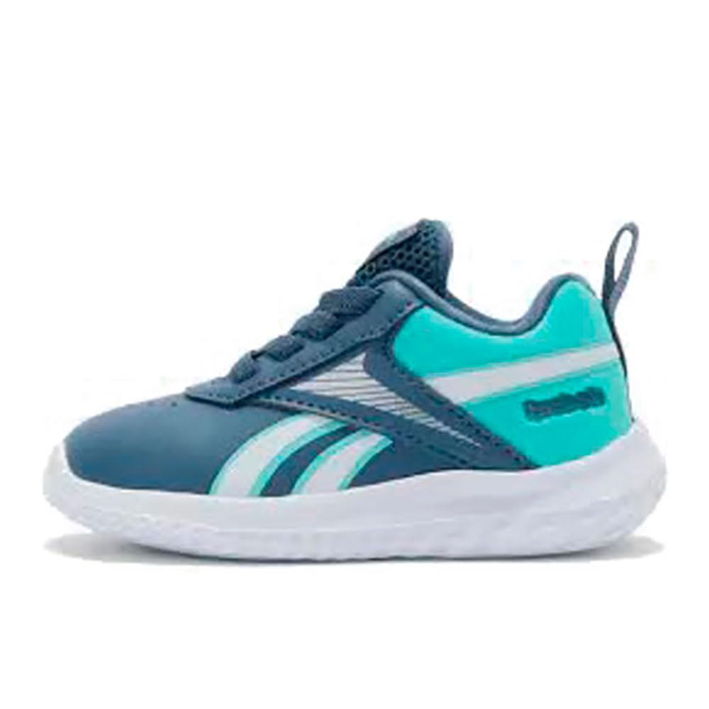 Reebok Girls' Rush Runner 5 Syn Elastic Lace Trainers, Shadow Aiaqua Ftwrwhite, 4.5 UK Child