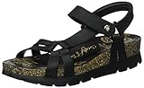 Cierre: cierre de velcro Panama Jack Sally Basics, Sandalias con Cuña Mujer, Negro (Black), 38 EU