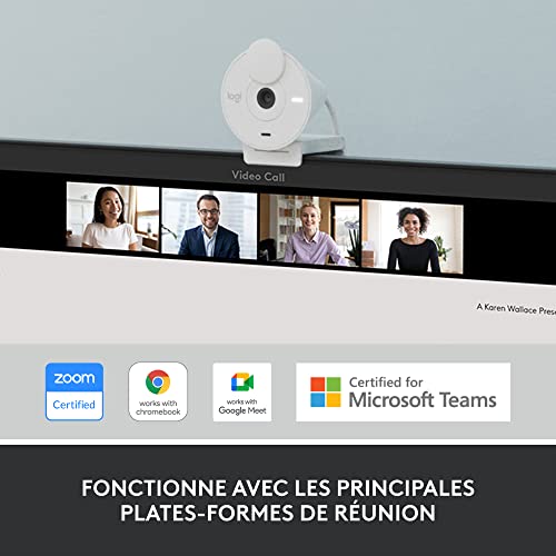 Logitech MK470 Combo Clavier et Souris sans Fil pour Windows, 2,4 GHz avec Récepteur USB Unifying + Logitech Brio 300 Webcam Streaming Full HD avec confidentialité, Micro à réduction de Bruit