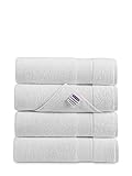 Cifelli Home 100% Turkish Cotton 4 Piece Bath Towel Set (27' x 54'), Super Soft, Fluffy, and Absorbent, Luxury Premium Hotel Quality (White, Pack of 4)