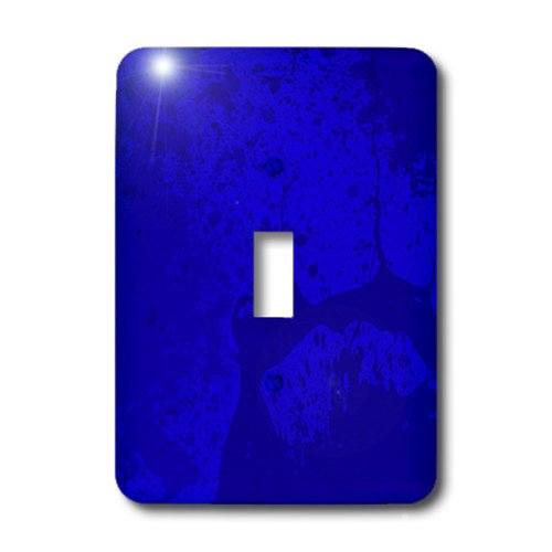 Interrupteur à bascule simple 3dRose lsp_15472_1 bleu pour mur terne