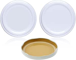 Coperchi Metallici Per Barattoli Di Vetro - Ermetici, A Vite, Diametro 53mm, Bianco (Confezione Da 30) - Foto 9
