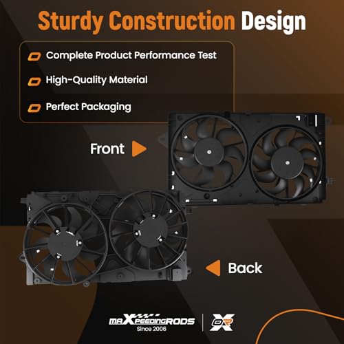 Image of maXpeedingrods Engine Cooler Fan for Buick Lacrosse 2010-2016, Regal 2011-2017, for Chevrolet Impala 2014-2020 DOHC Replacement 13269460 13269461