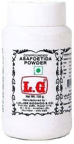 LG LALJEE GODHOO & CO. Asafoetida, Laljee Godhoo Powder, Can Be Used As A Digestive Aid, 100g or 100g + 20g Fennel (Weight May Vary)