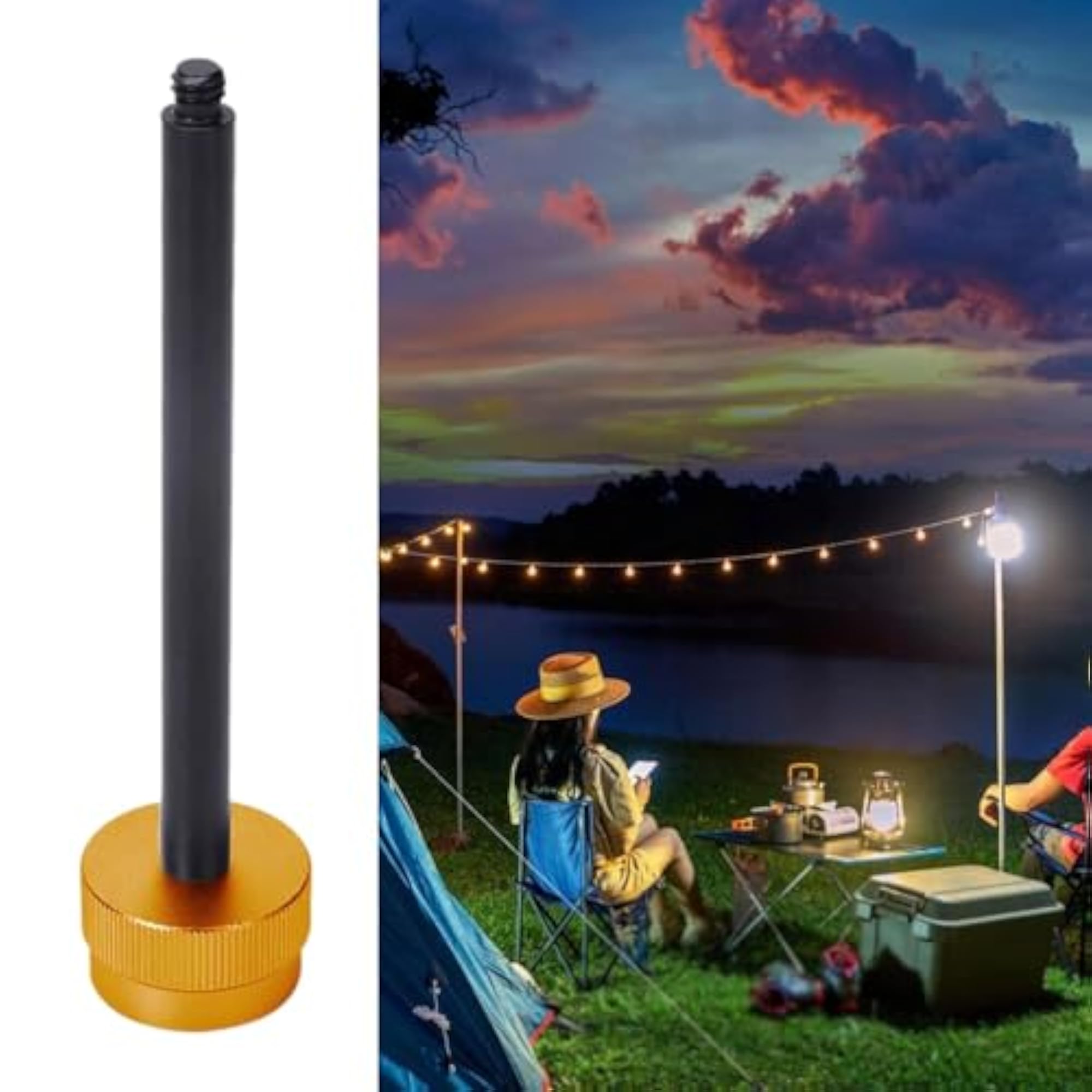 Camping Gas Tank Light Holder for Lanterns, Travel Style