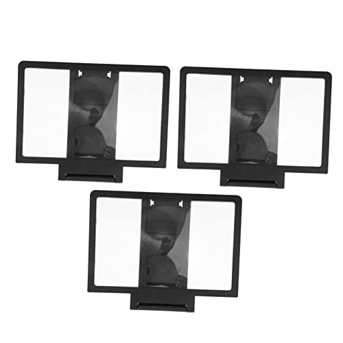 ETHZZLE 3個 電話虫眼鏡 スマホスタンド 3d ビデオアンプ smartphone holder 多機能 携帯電話ホルダー 画面 増幅器 拡大鏡 pp