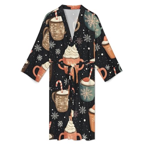 Peignoir de bain homme léger contre la chaleur vêtement nuit kimono - 3