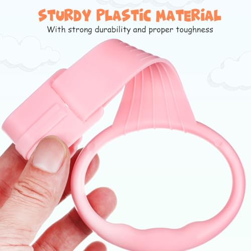 Image of Toddmomy Baby Pull up Rings 4 Pack Plastic Playpen Pull up Handles for Infant Walking Training and Nursery Accessories 7.7X3.5 Inches