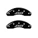 MGP Caliper Covers 14223SSS2BK Black Powder Coat Finish Front and Rear Caliper Cover, Set of 4 (Impala style/SS Silver Characters, Engraved)