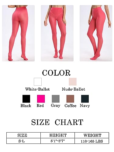 Image of SOUTHRO 80 Denier Opaque Tights for Women, High Waist Nylon Pantyhose | Soft Footed Nylon-Spandex, Tummy Control Waistband, Run-Resistant Reinforced Toe; for Office, Dress, Ballet & Winter