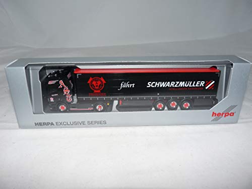 Preisvergleich Produktbild Herpa 933407 Scania CS HD Schubert Forte Nero Gardinenplanen-Sattelzug