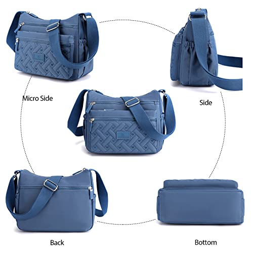 Sac à main nylon imperméable et léger avec compartiments zippés - 6
