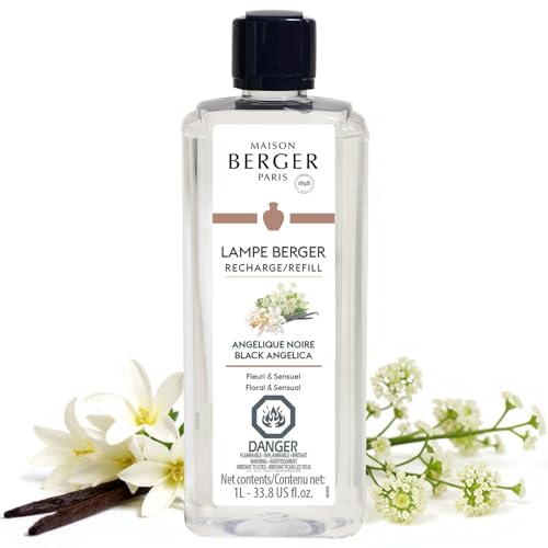 MAISON BERGER - Black Angelica - Lampe Berger Fragrance Refill for Home Fragrance Oil Diffuser - Air Freshener - 33.8 Fluid Ounces - 1 Liter
