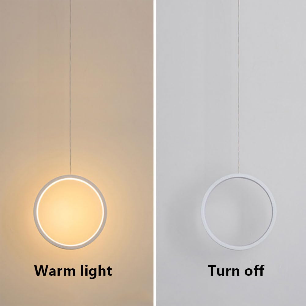Nowoczesne oświetlenie wewnętrzne LED 10W Lampa wisząca Regulowana wysokość 180 CM Lampa wisząca Ciepłe światło Białe światło Żyrandol Pierścień LED Zawieszenie Oprawy ścienne Oprawy oświetleniowe do