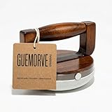 Wooden Printmaking Tool – 4 Inch Block Printing Press with Ergonomic Wood Handle, Steel-Reinforced Rim...