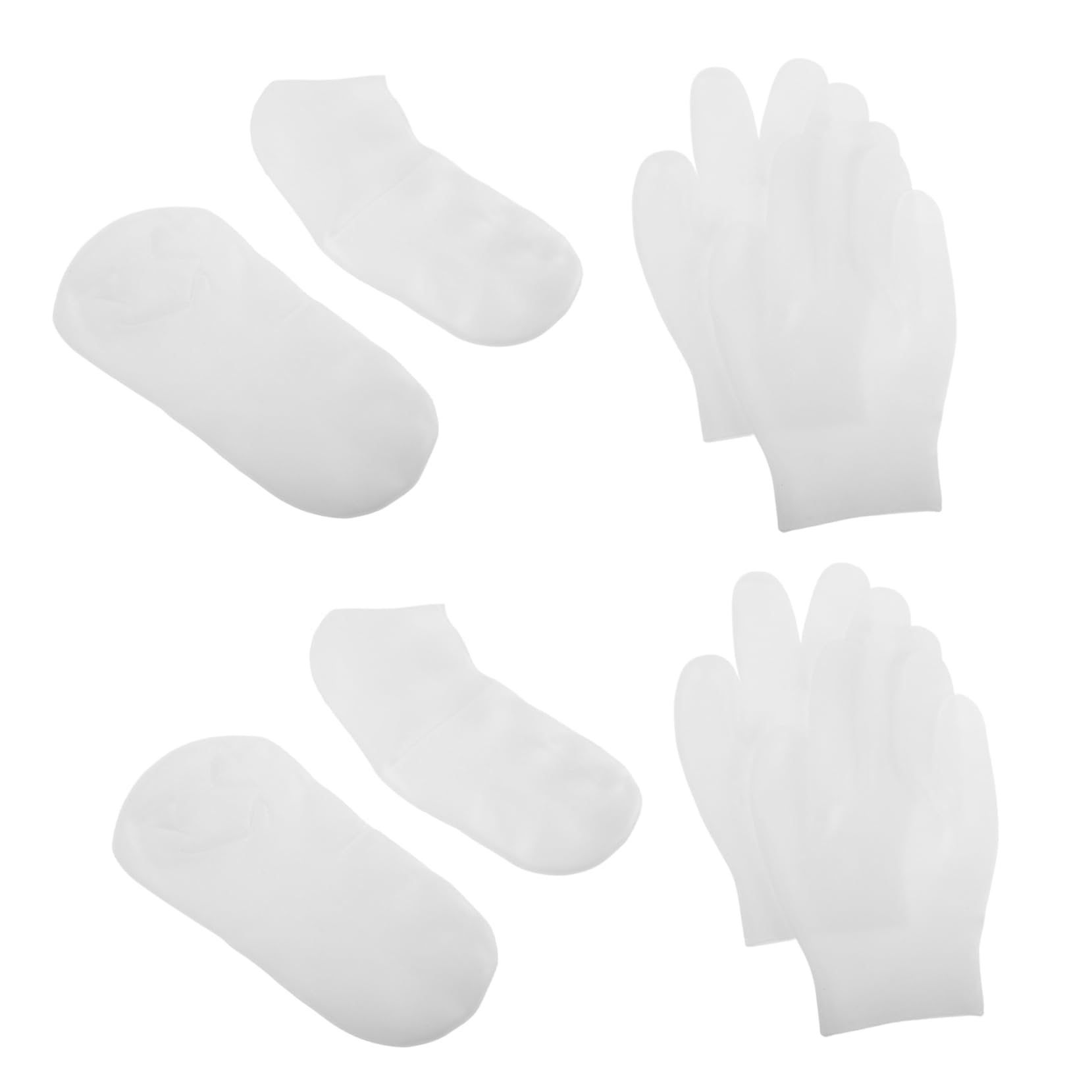 INOOMP 8 Piedi in Silicone Idratanti Gel per Secca e Rugosa Guanti Morbidi Riutilizzabili per Esfolianti Protettive Spiaggia per e Donne