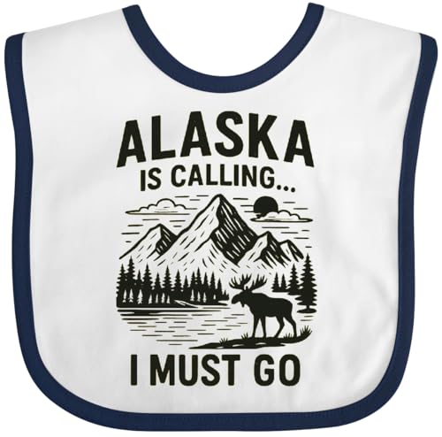 inktastic Alaska Is Calling Adventure Nature Lover Graphic Baby Bib
