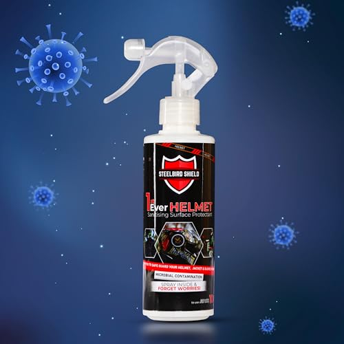 Image of Steelbird Helmet Interior and Exterior Cleaner Spray, Deep Cleaning for Helmet Interior - 250 ML