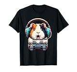 Funny Gaming Guinea Pig Gamer Headphone Playing Video Game T-Shirt