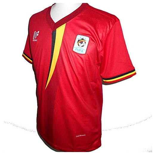 Uganda fotbollströja för män 2018-2019 Röd XX-Large - Slim Fit