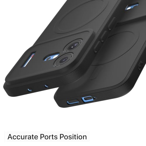 Image of Pikkme Back Cover for Nothing Phone 4b 5G Soft Matte Silicone Mag-Safe Design (Mag-Safe Not Support) Camera Protection | Slim Fit Bumper Cover (Black)