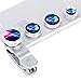 Evershop 4 in 1 Clip-on Cell Phone Camera Lens Kit, 180° Fisheye Lens + Macro Lens + Wide Angle Lens + CPL Lens for iPhone 7, iPhone 6s/ 6s Plus/ 5s, Galaxy and All Smartphones (Silver)