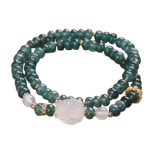 Bracelet bleu à perles de jadéite pour hommes femmes